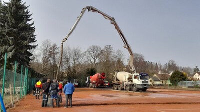 Příprava přetlakové haly